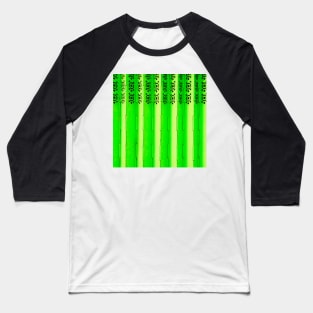 Vintage Hong Kong Shutter- Retro Pop Art Lime Green Baseball T-Shirt